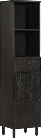 vidaXL Dulap de baie, negru, 38x33x160 cm, lemn masiv de mango