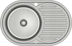 Chiuveta inox incastrata Quadron Pop Tom 211 inox 77x50 cm