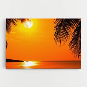 Tablou Canvas, 90x140cm, Dormitor si Living, Peisaje, Vara, Tropical Beach Sunset