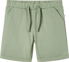 vidaXL Pantaloni scurți pentru copii cu șnur, kaki deschis, 92