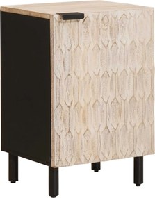 vidaXL Dulap de Baie cu raft Alb 38 x 33 x 58 cm Lemn de mango solid