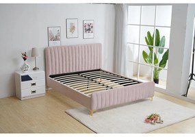 Pat, roz/gold crom auriu mat, 160x200, KAISA Pat, roz/gold crom auriu mat, 140x200, KAISA