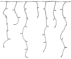 Perdea LED de Crăciun de exterior 360xLED/7 funcții 14m IP44 alb cald Nedis CLLC360