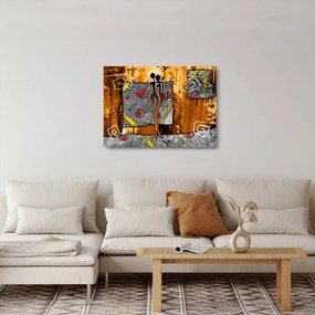 Tablou pe sticlă picturii străveche (70x50 cm)