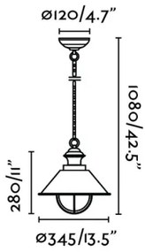 FARO 71139 - exterior Lampa suspendata NAUTICA 1xE27/11W/230V