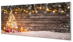 Tablouri acrilice Crăciun decorare copac zăpadă
