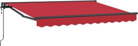 vidaXL Cort electric retractabil Roșu 3,5 x 2 m