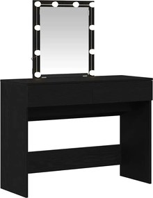 vidaXL Masă de Machiaj Stejar Negru 100 x 40 x 130 cm Lemn compozit