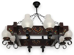 Candelabru fabricat manual din lemn pictat Queen 8L