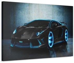 Tablou Canvas Black Lambourghini 120x80 cm