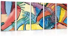 Tablou 5-piese artă abstractă