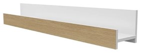 Raft de perete Anrik AR17 (Alb + lucios Alb + furnir natural) . 1104492