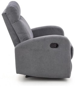 Fotoliu recliner Oslo 1S stofa gri inchis H100 cm