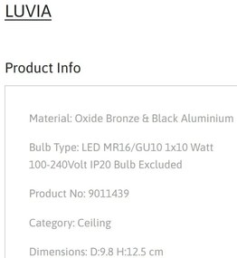 Spot aplicat design decorativ LUVIA, NVL-9011439