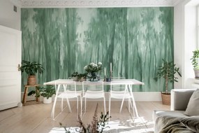 Fototapet, Morning Forest, Green, Rebel Walls