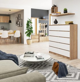 Comodă Kraft 10SZ (stejar sonoma + alb). 1117145