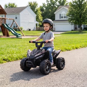 AIYAPLAY ATV Electric pentru Copii 18-48 Luni, 6V, 2 km/h, Sarcină 25 kg, Negru | Aosom Romania