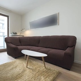 Nueva Textura Huse care se întind foarte bine NIAGARA ciocolatei colţar (l. 340 - 540 cm)