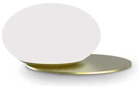 Veioza, Lampa de masa design modern, Ninfea ap2, alama satinata