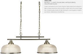 Lustra suspendata design clasic Bistro II 2L alama antique 3592-2AB SRT