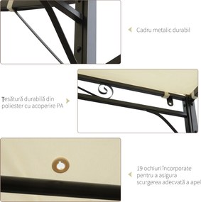 Copertina de gradina Outsunny, 300 x 250 cm, bej | Aosom Romania