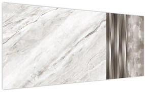Tablou - Marmură cu linii argintii (120x50 cm)