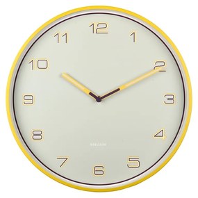 Karlsson 6013BY ceas de perete design galben,diametru 40 cm