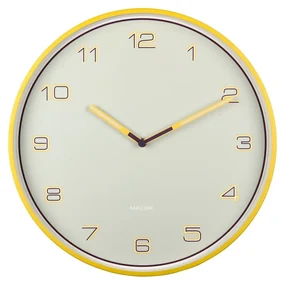 Karlsson 6013BY ceas de perete design galben,diametru 40 cm