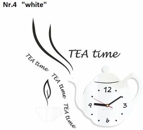 Ceas decorativ de bucătărie Tea Time Gri