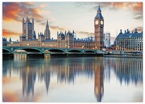 Tablou pe sticlă - Houses of Parliament din Londra (70x50 cm)