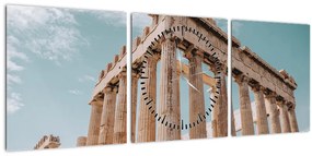 Tablou - Akropolis antic (cu ceas) (90x30 cm)