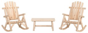 3185533 vidaXL Set mobilier de grădină, 3 piese, lemn masiv de molid