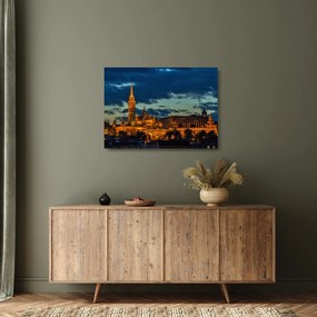 Tablou pe sticlă cu construcție iluminată (70x50 cm)