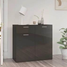 805777 vidaXL Servantă, negru extralucios, 80x36x75 cm, PAL