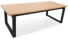 Masă de dining cu blat cu aspect de lemn de stejar 100x220 cm Rina – Marckeric