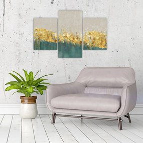 Tablou - Textura cu decor auriu (90x60 cm)