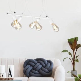 Lustră pe cablu TARO 5xE27/60W/230V albă