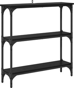 vidaXL Masă de consolă Stejar Negru 75 x 22,5 x 75 cm Lemn compozit