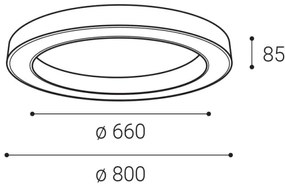 Plafonieră LED dimabilă SATURN LED/60W/230V 3000K/4000K alb LED2