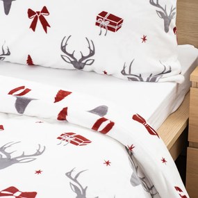 Lenjerie de pat din microflanel 4Home Stag & Bows, 140 x 200 cm, 70 x 90 cm