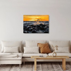Tablou pe sticlă cu mare (70x50 cm)