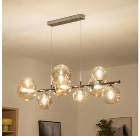 Brilagi - Lustră suspendată pe cablu LED MILLA 10xG9/3W/230V, crom negru/auriu
