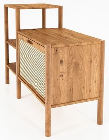 Bibliotecă din lemn de stejar 115x86 cm Pola – The Beds