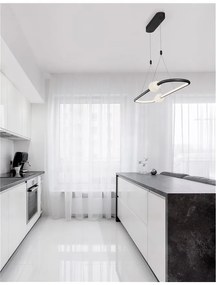 Lustra LED dimabila cu telecomanda design modern Celia negru