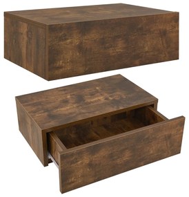Juskys Set 2 noptiere suspendate in design natural