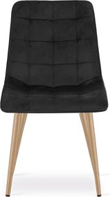 Scaun de masa SPLIT VELVET, neagra