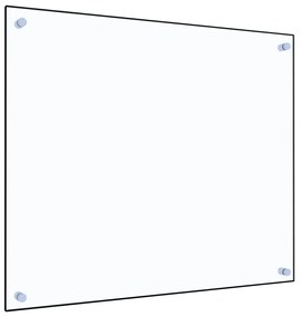 vidaXL Panou antistropi bucătărie transparent 70x60 cm sticlă securiz.