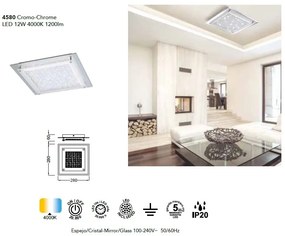 Plafoniera LED design elegant CRYSTAL LED 28x28cm