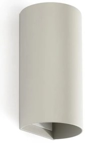 Aplica perete aluminiu gri, 2xGU10, SOLE round