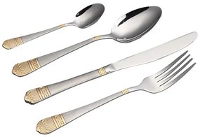 Set tacamuri 84 piese-argintiu/auriu